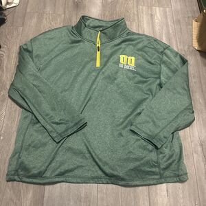 Rivalry Threads 91 1/4 Zip-up Collared Oregon Ducks Sweatshirt Men's Size 2XL